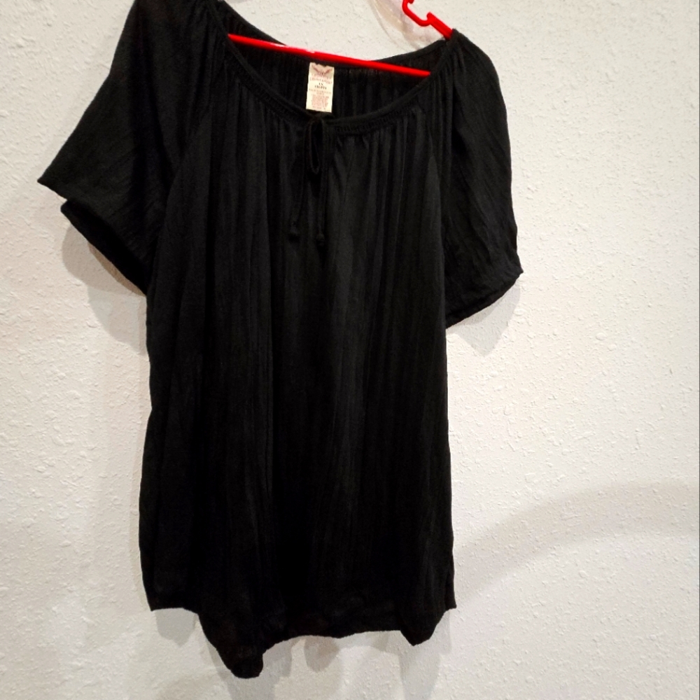 Faded Glory Black Women's Top, Size 1X